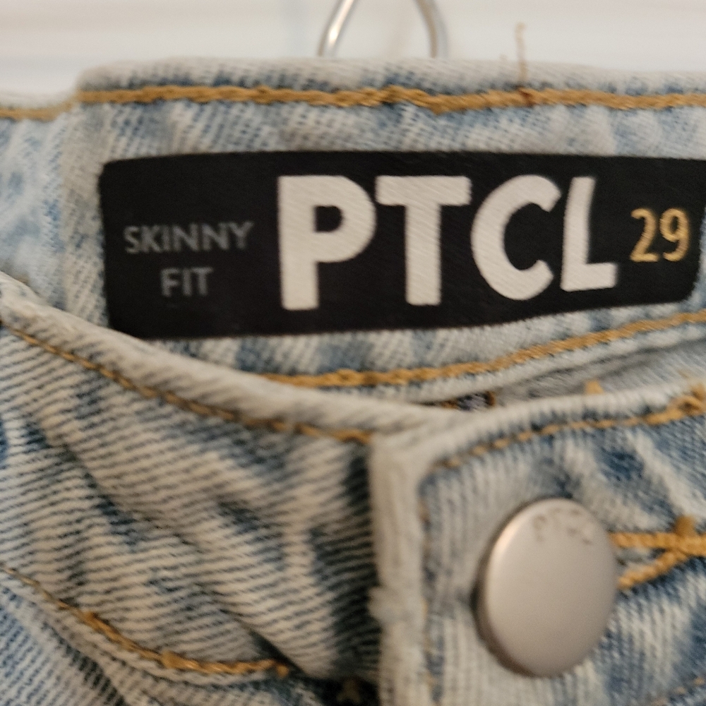 PTCL NWT High Rise Skinny Fit Light Wash Denim Jeans Size 29 - Picture 6 of 7